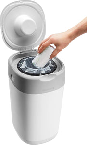 Tommee Tippee Twist & Click Nappy Disposal Bin - Cotton White